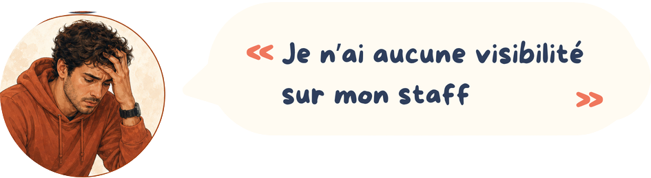 J'ai n'ai aucune visibilité sur mon staff